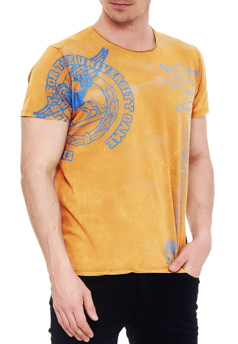 Acid Washed T-Shirt mit Prints - Image 4