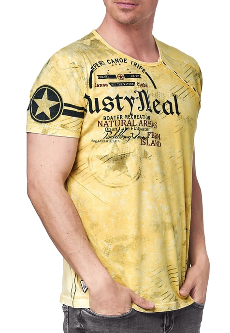 T-Shirt mit Seitlicher Knopfleiste und Logo-Print - Image 4