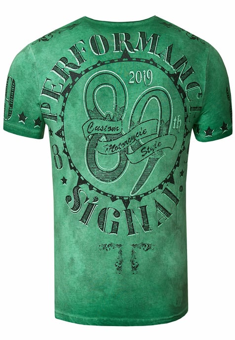 T-Shirt Verwaschen mit Skull-Print - Image 2