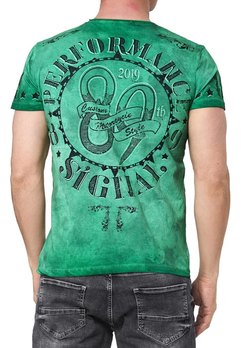 T-Shirt Verwaschen mit Skull-Print - Image 4