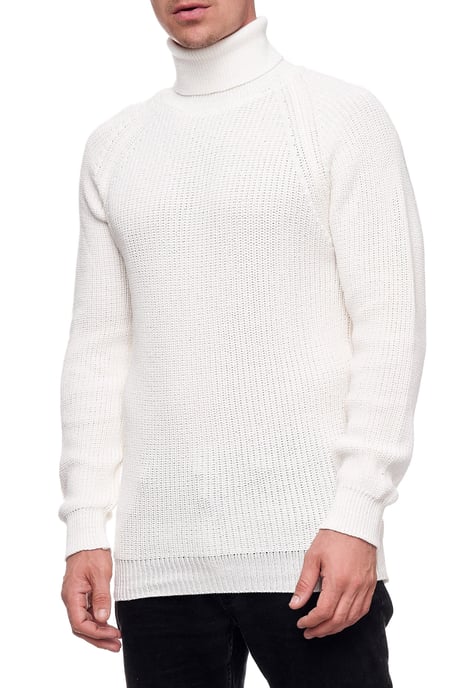 Grobstrick Slim Fit Rollkragen-Pullover - Image 3