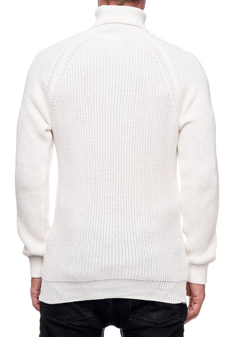 Grobstrick Slim Fit Rollkragen-Pullover - Image 4
