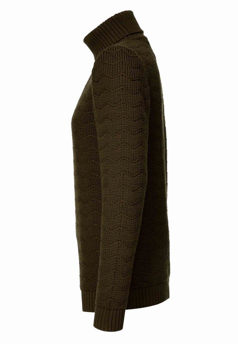 Schwerer Grobstrick Rollkragen-Pullover - Image 2