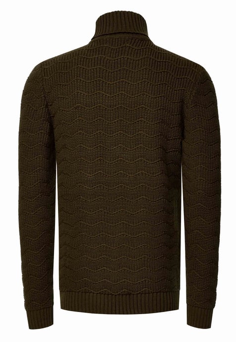 Schwerer Grobstrick Rollkragen-Pullover - Image 3