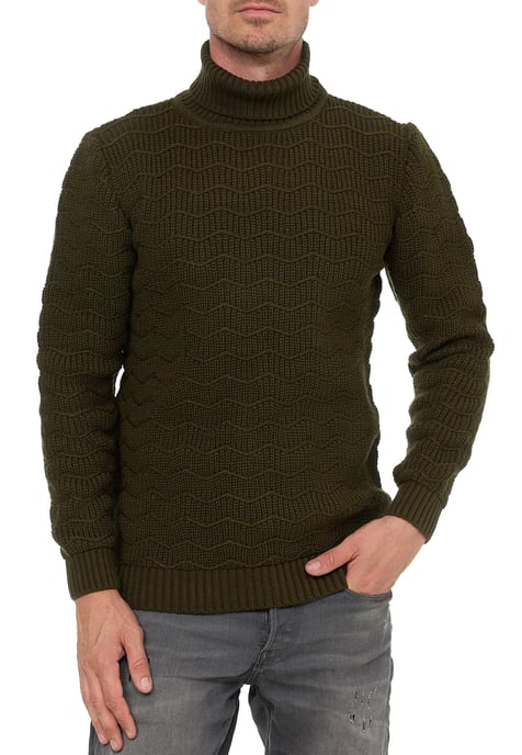 Schwerer Grobstrick Rollkragen-Pullover - Image 4