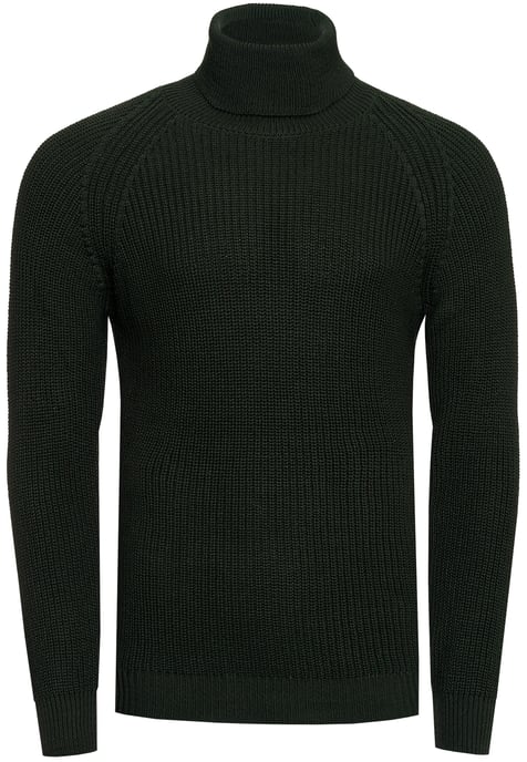 Grobstrick Slim Fit Rollkragen-Pullover - Image 1