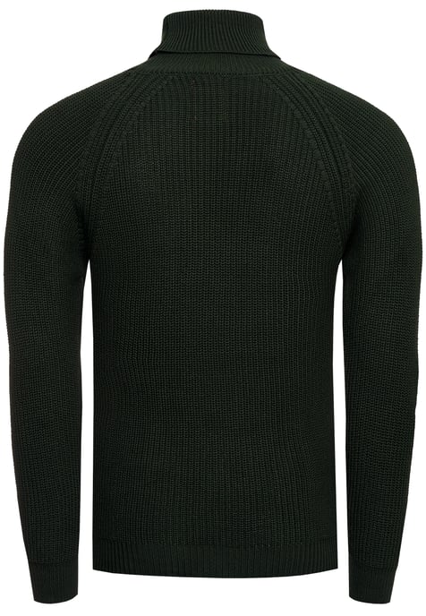 Grobstrick Slim Fit Rollkragen-Pullover - Image 2