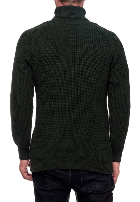 Grobstrick Slim Fit Rollkragen-Pullover - Image 4