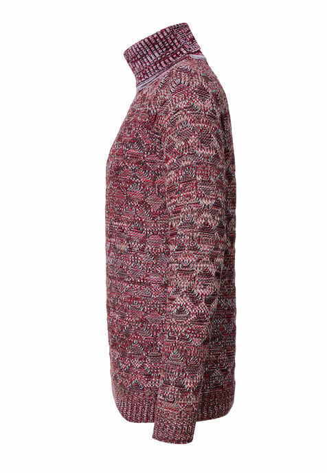 Kontrast Grobstrick Rollkragen-Pullover - Image 2