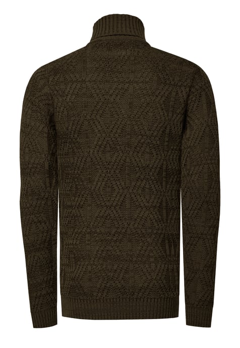 Melierter Grobstrick Rollkragen-Pullover - Image 3
