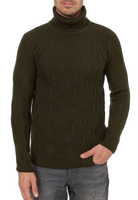 Melierter Grobstrick Rollkragen-Pullover - Image 4