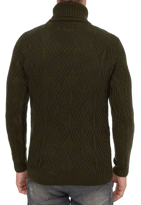 Melierter Grobstrick Rollkragen-Pullover - Image 5