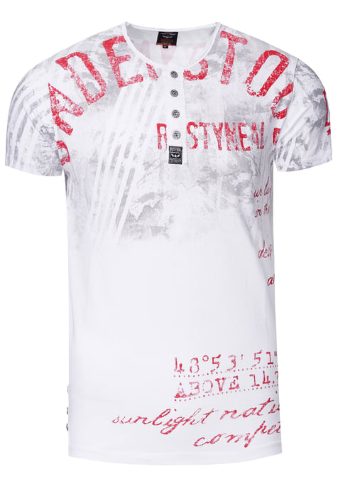 Rundhals T-Shirt mit Front & Back Prints - Image 1
