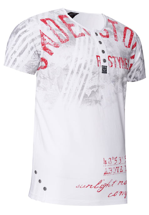 Rundhals T-Shirt mit Front & Back Prints - Image 3