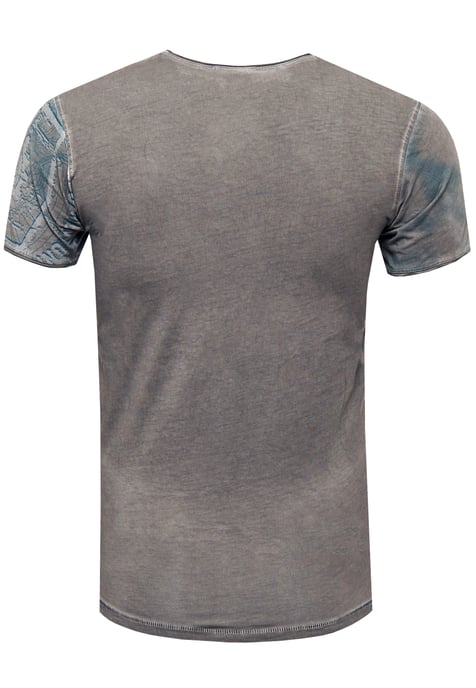 V-Neck T-Shirt mit Strass Steinen Besetzt - Image 2