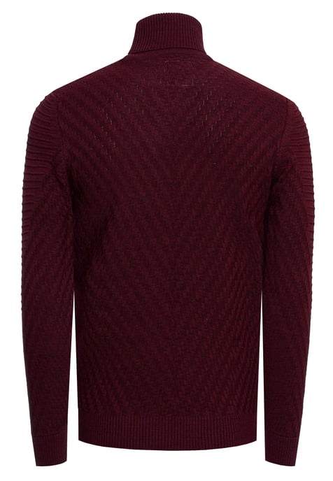 Feinstrick mit V-Muster Rollkragen-Pullover - Image 2