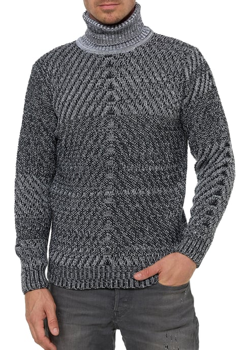 Schwerer Grobstrick Rollkragen-Pullover - Image 4