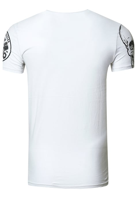 Rocker T-Shirt Light Washed mit Skull-Print - Image 2