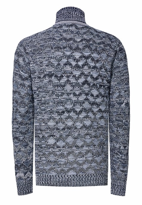 Kontrast Grobstrick Rollkragen-Pullover - Image 3