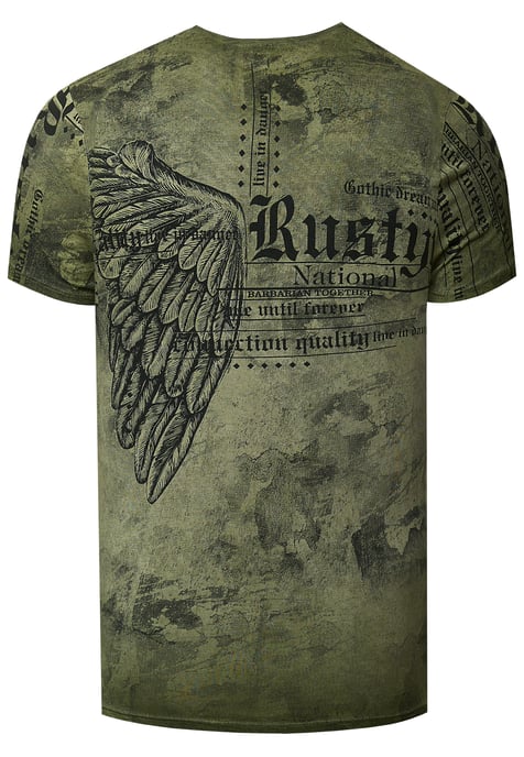Biker T-Shirt Verwaschen mit All Over Prints - Image 2