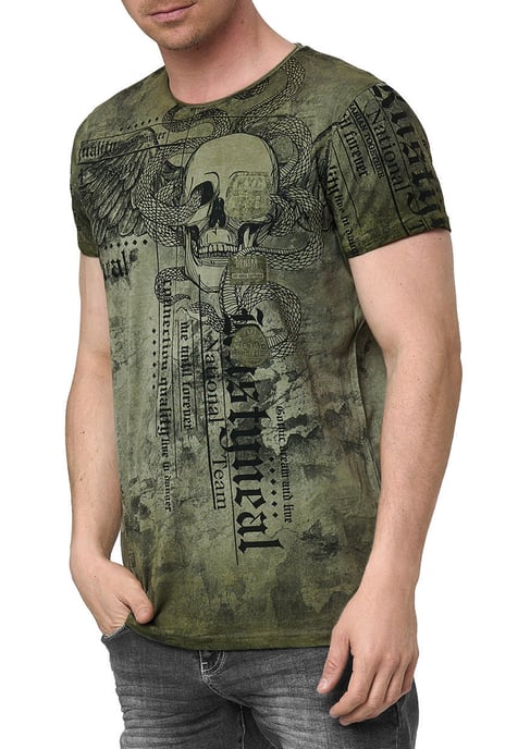 Biker T-Shirt Verwaschen mit All Over Prints - Image 4