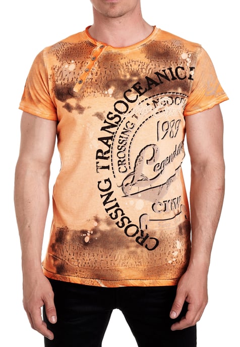 Rundhals T-Shirt mit All Over Front Print - Image 3