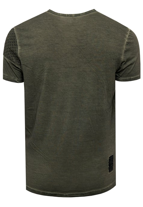 Oil-Washed T-Shirt mit Knopfleiste - Image 2
