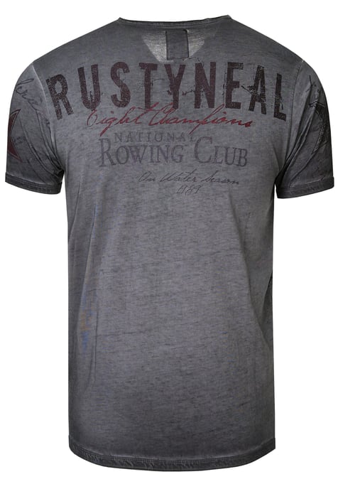 V-Neck T-Shirt mit Seitlichem Logo-Print - Image 3