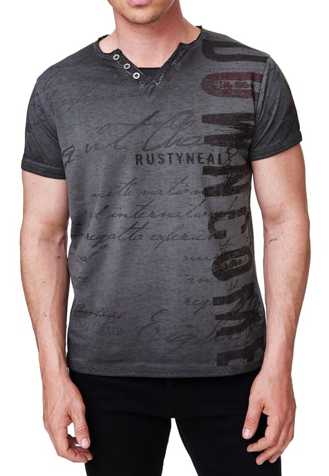 V-Neck T-Shirt mit Seitlichem Logo-Print - Image 4