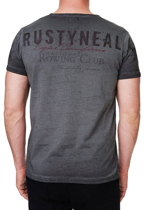 V-Neck T-Shirt mit Seitlichem Logo-Print - Image 5