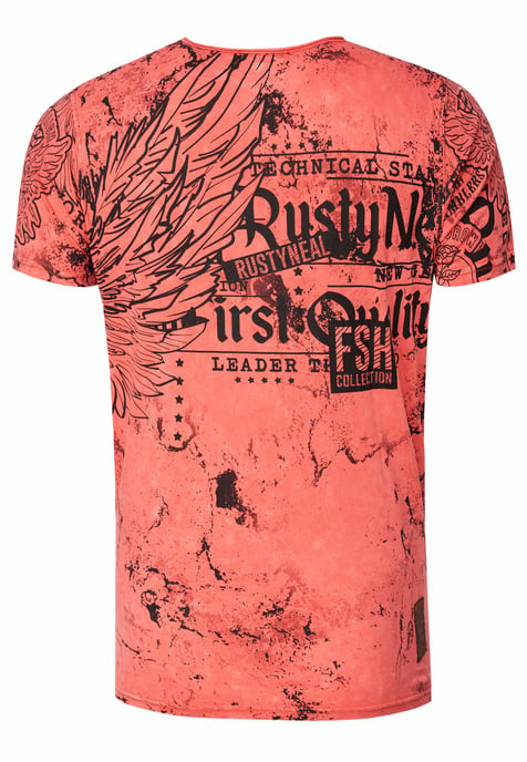 Verwaschenes T-Shirt mit "Flying-Skull" Print - Image 3