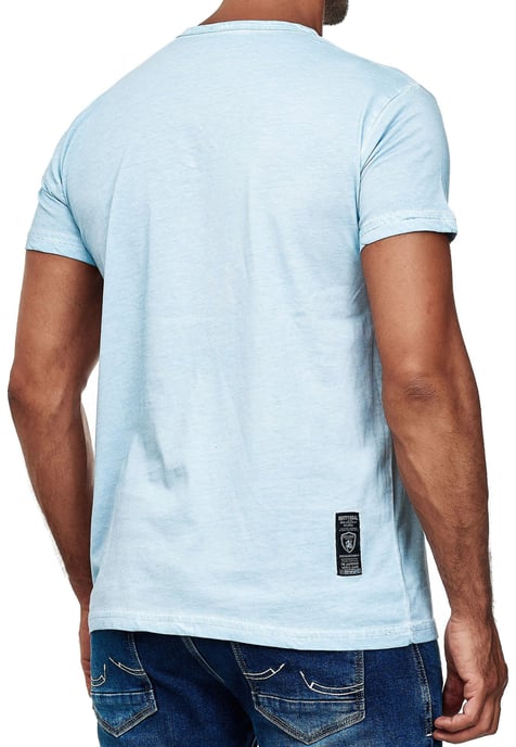Oil-Washed T-Shirt mit Knopfleiste - Image 5