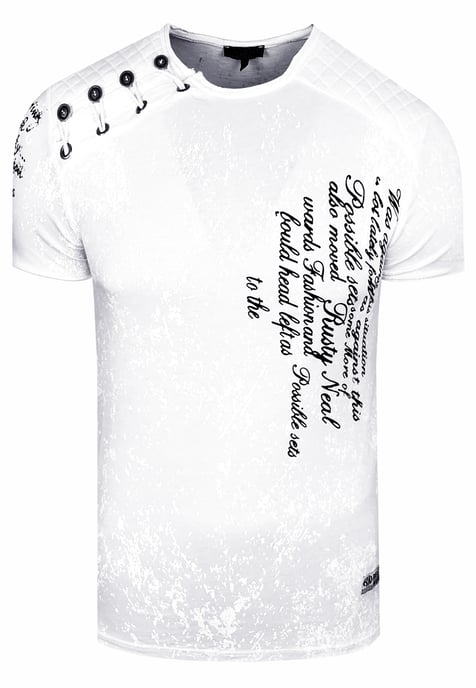 Acid Washed T-Shirt mit Prints - Image 1