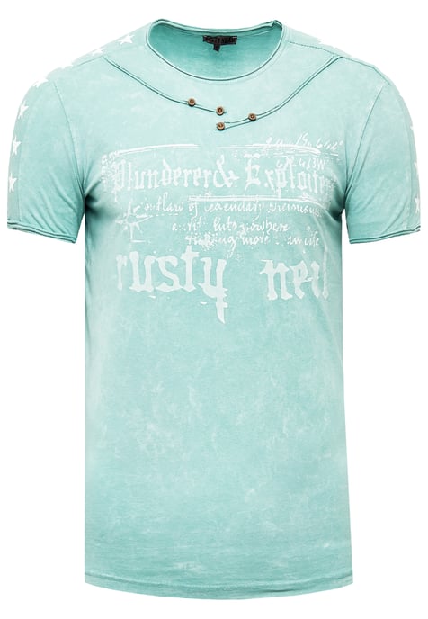 T-Shirt Verwaschen mir Front Print - Image 1