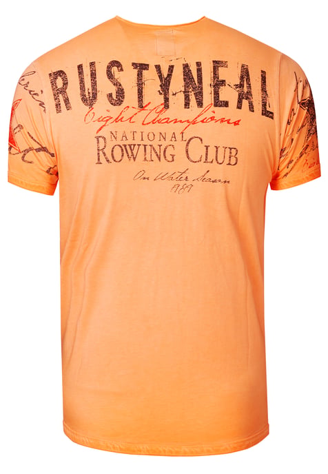 V-Neck T-Shirt mit Seitlichem Logo-Print - Image 3