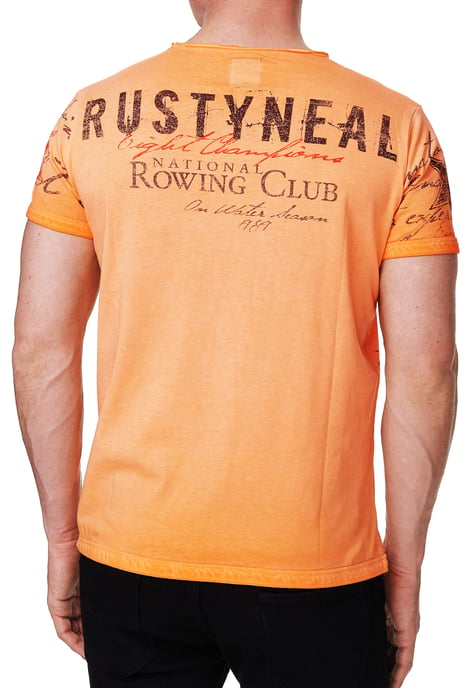 V-Neck T-Shirt mit Seitlichem Logo-Print - Image 5
