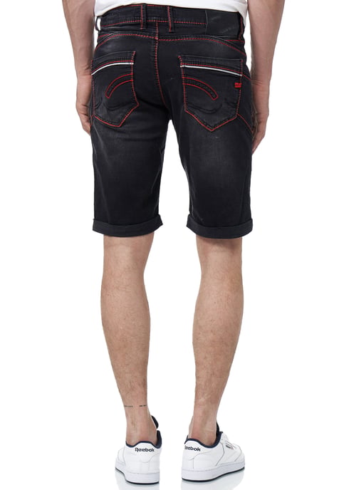 Jeans Shorts "RUBEN" mit Kontrast-Naht und offener Knopfleiste - Image 5
