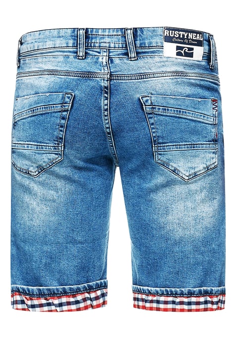 Light Blue Used "NOXON" Bermuda Jeans Shorts - Image 2