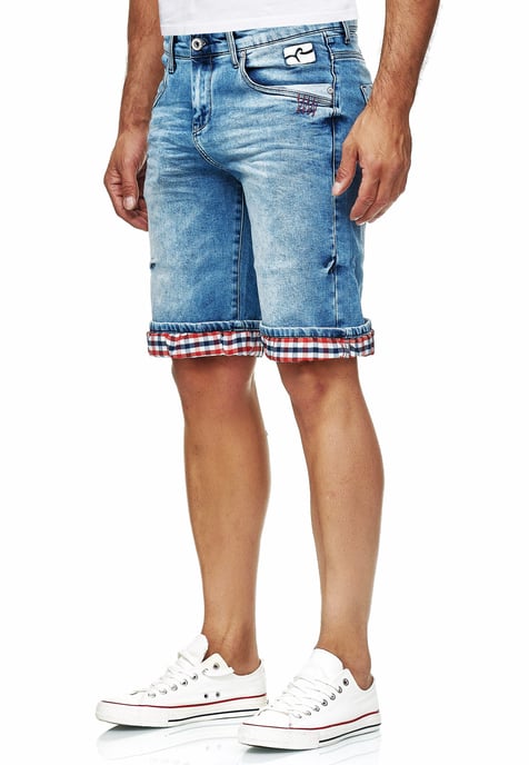 Light Blue Used "NOXON" Bermuda Jeans Shorts - Image 3