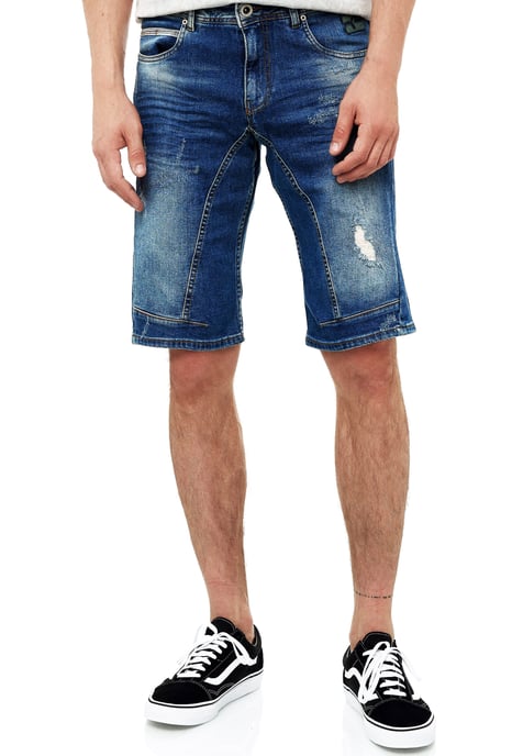 Slim Fit Jeans Shorts "YAMETO" Blue Used - Image 3
