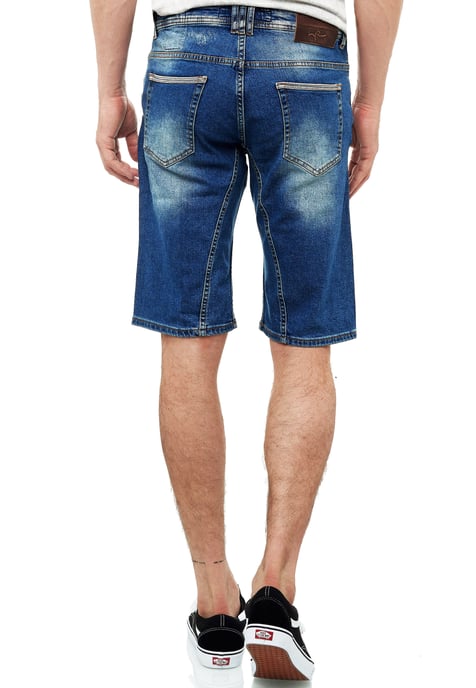 Slim Fit Jeans Shorts "YAMETO" Blue Used - Image 4