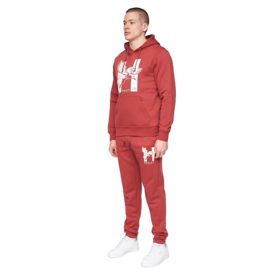 Henleys - "Curveball" Kapuzenpullover für Herren (Tiefes Rot) - Image 3