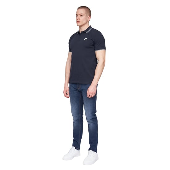 Henleys - "Henflare" Poloshirt für Herren (Marineblau) - Image 3