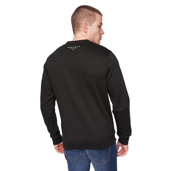 Henleys - "Scripthen" Sweatshirt Rundhalsausschnitt für Herren (Schwarz) - Image 2