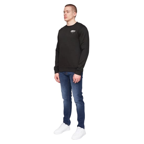 Henleys - "Scripthen" Sweatshirt Rundhalsausschnitt für Herren (Schwarz) - Image 3
