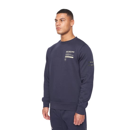 Duck and Cover - "Jennerkins" Pullover Rundhalsausschnitt für Herren (Marineblau) - Image 3