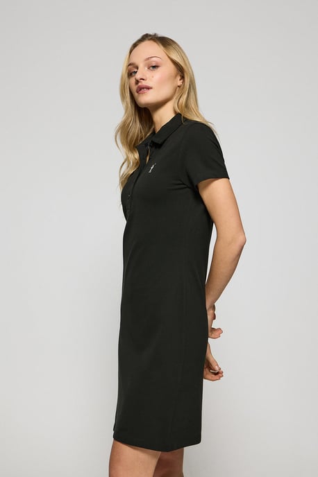 Polokleid schwarz mit Rigby Go-Logo - Image 1