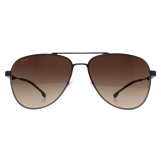 Hugo Boss Aviator Herren matt dunkel Ruthenium braun Gradient BOSS 1641/S - Image 1