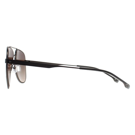 Hugo Boss Aviator Herren matt dunkel Ruthenium braun Gradient BOSS 1641/S - Image 3