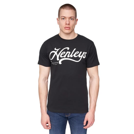 Henleys - "Scripthen" T-Shirt für Herren (Schwarz) - Image 1